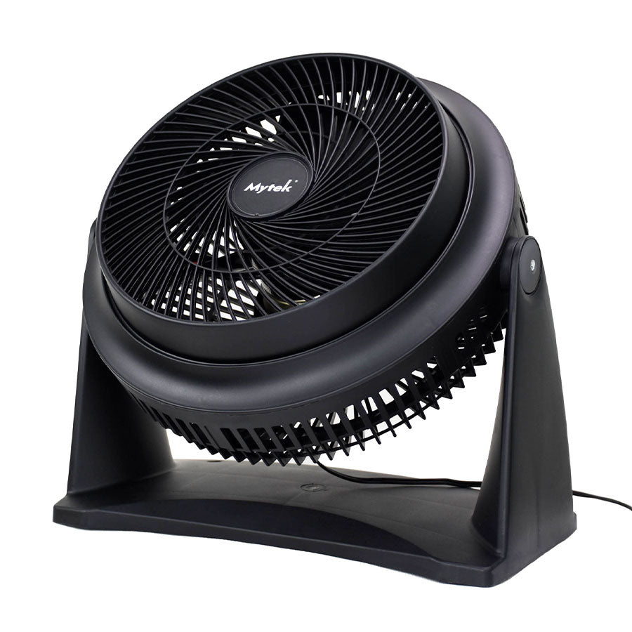 Ventilador De Piso y Pared Mytek 3337 De 12 Pulgadas Plástico Cantidad De Aspas 3 Color De La Estructura Negro.