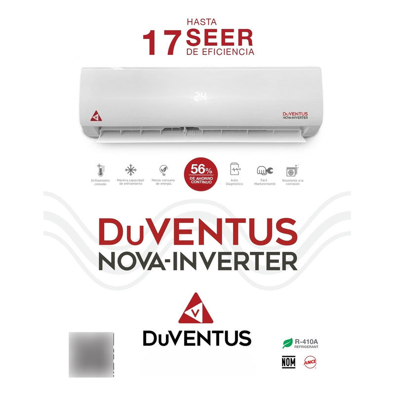 Minisplit Duventus Inverter Solo Frio 1 Tonelada, 110v
