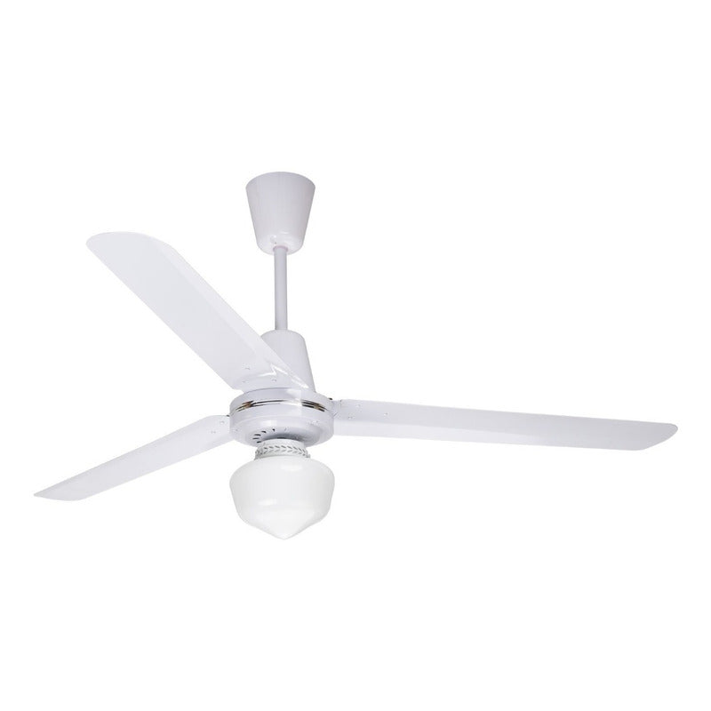 Ventilador Copacabana2 Con Luz, Blanco, 3 Aspas Aluminio,56
