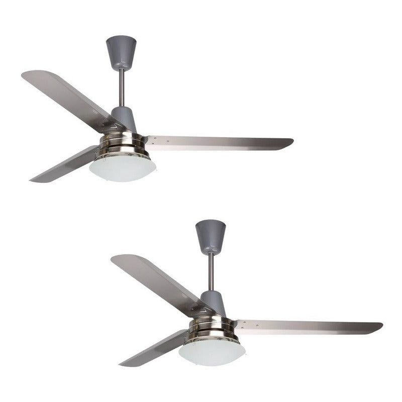 Paquete De 2 Ventiladores Copacabana 3 Niquel.