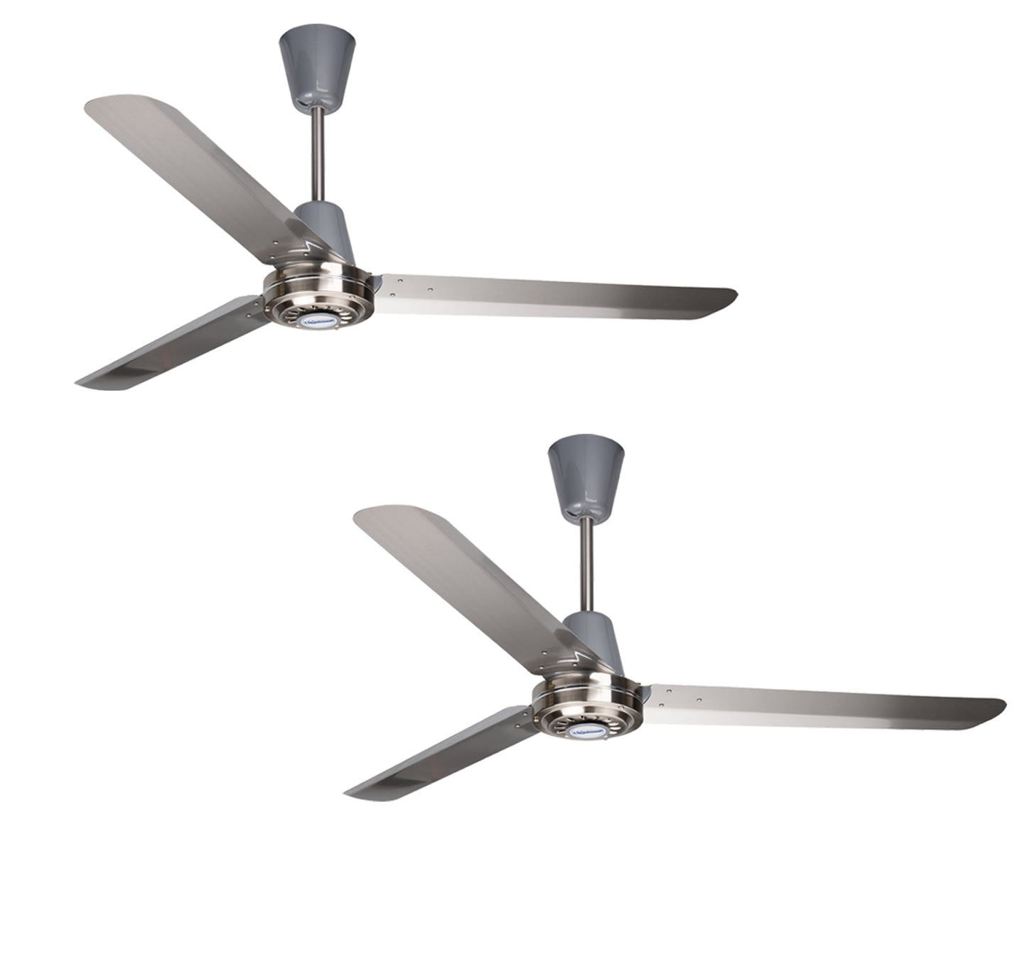 Paquete De 2 Ventiladores Copacabana Il Niquel aspas de acero inoxidable