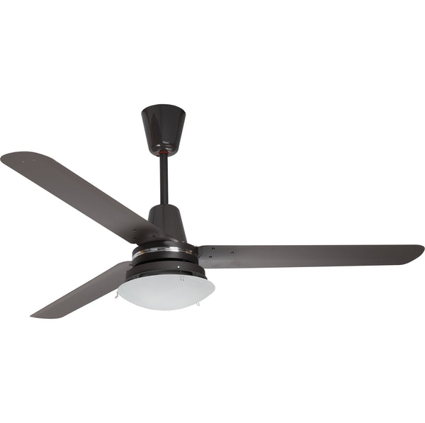 Ventilador de techo Copacabana III chocolate con luz y aspas de aluminio