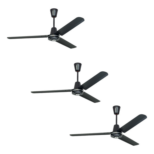 Paquete De 3 Ventiladores Copacabana Ii Negro Aspas De Acero