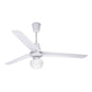 Ventilador Copacabana2 Con Luz, Blanco, 3 Aspas Aluminio,56