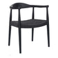 Silla De Comedor Reno Negro / Negro Madera Solida De Olmo
