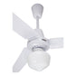 Paquete De 4ventiladores Copacabana Ii Con Luz Blanco Lamina 1.422 M 60hz Blanco Blanco Lámina 3