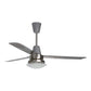 Ventilador Copacabana3 Conluz Niquel, 3 Aspas Acero Inox,56