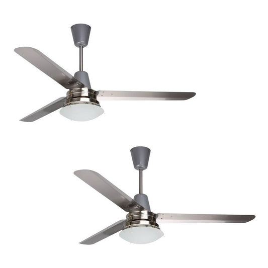 Paquete De 2 Ventiladores Copacabana 3 Niquel.