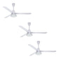 Paquete De 3 Ventiladores De Techo Copacabana 3 Blanco Alumi