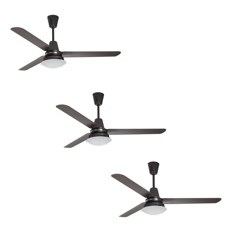 Paquete De 3 Ventiladores Copacabana Ill Chocolate Lámina
