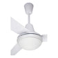 Ventilador De Techo Copacabana Copacabana I Con 3 Palas De Aluminio Color Blanco Estructura Color Blanco, 1.422m De Diámetro