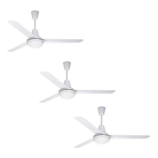 Paquete De 3 Ventiladores Copacabana I, Blanco, 3 Aspas.