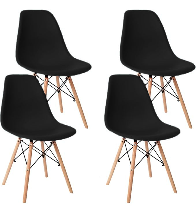 Sillas Minimalistas Eames, Paquete De 4 Unidades