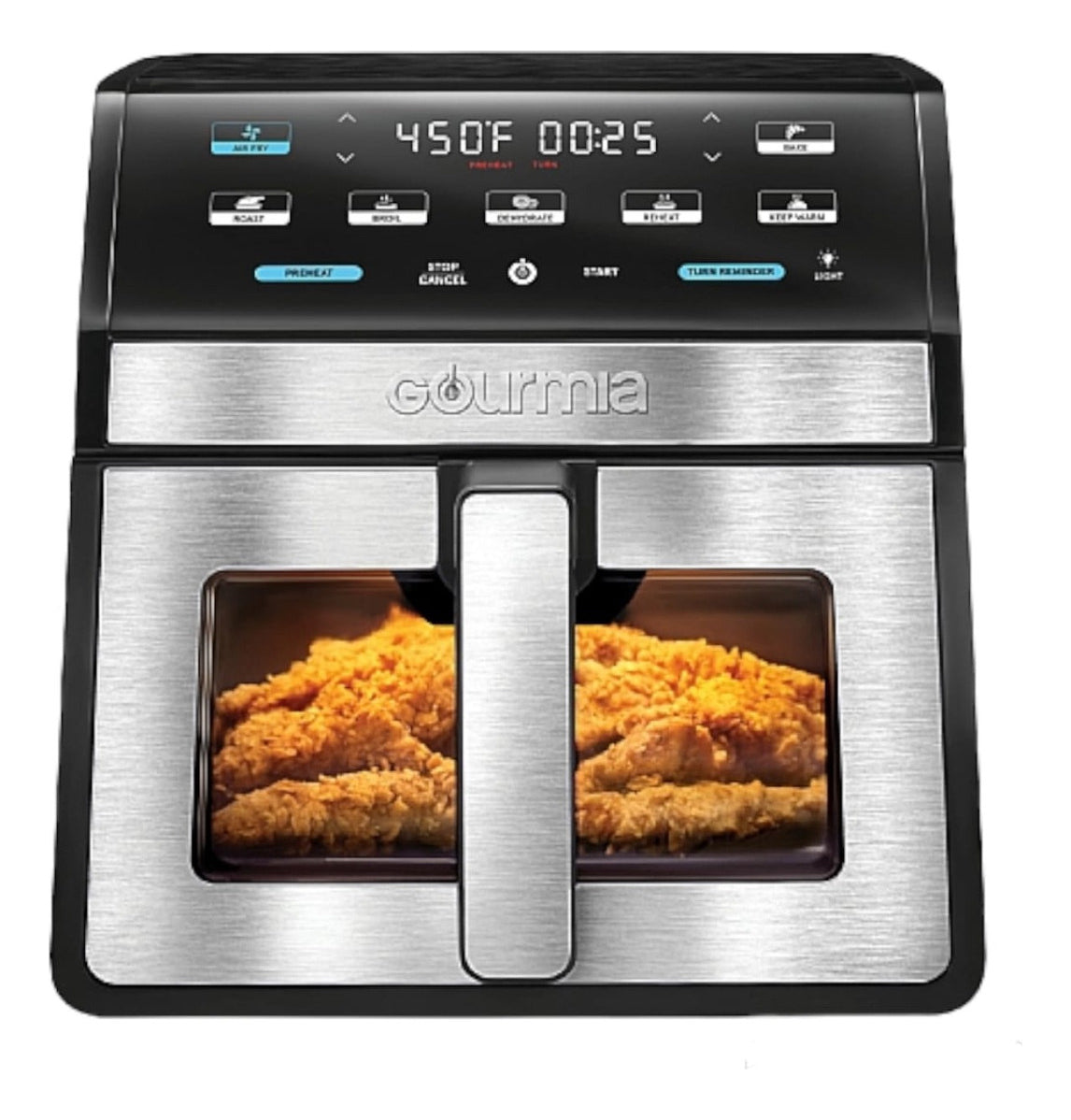 Freidora De Aire Digital Gourmia 7.6 L One-touch Color Negro