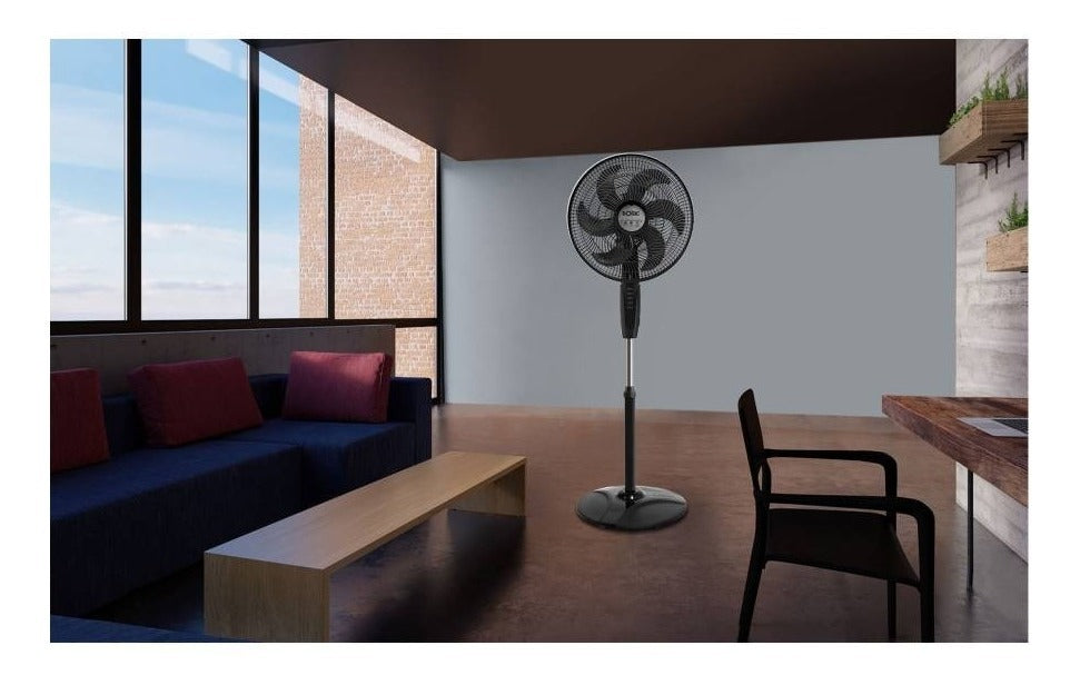 Ventilador De Pedestal Solac 16 40.6cm 3vel. Cantidad De Aspas 6 Estructura Negro Aspas Negras Diámetro 16 Frecuencia 75w Material De Las Aspas Plástico