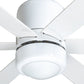 Ventilador de Techo Aruba Blanco 6 Apas 48" con Luz, Control Remoto