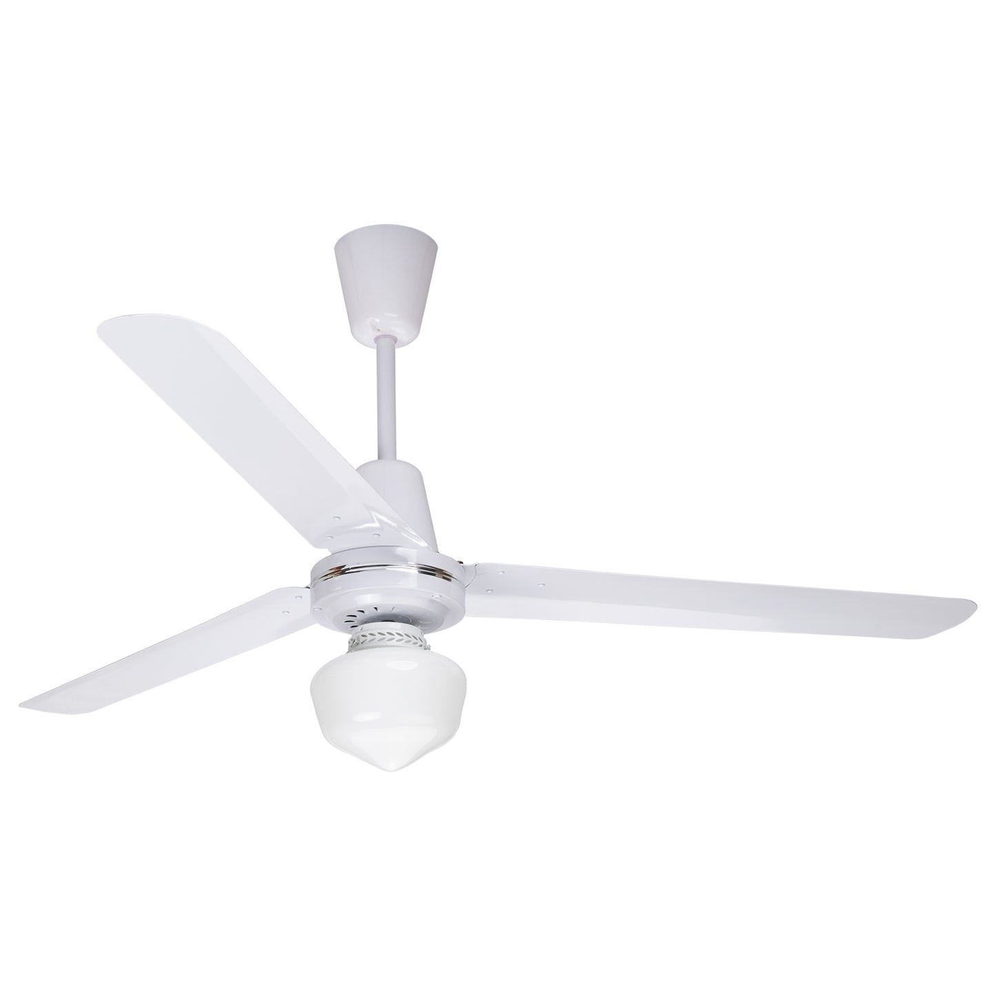 Ventilador Copacabana ll, Con Luz, Blanco, 3 Aspas Acero,56